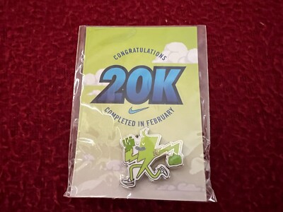 NIKE GO RUN 20K PIN LIMITED EDITION COMPLETED IN FEBRUARY CHALLENGE NRC RUN CLUB