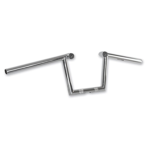 Paughco Chrome Handlebars Builtin LED's 8 Inch Rise 1 Inch Z Bars