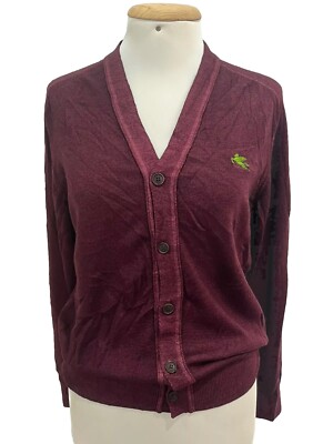 S6# Etro virgin wool cardigan for man red made in Italy size :M