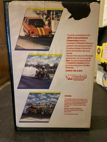 The Sound & and Fury VHS Ex-rental video tape no DVD 1988 Drag Racing Queensland - Picture 2 of 4
