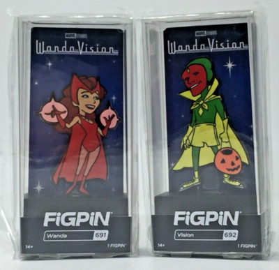 FiGPiN Wanda Vision Marvel Wanda #691 & Vision #692 Set of 2 Collectible Pins