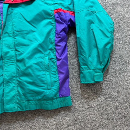Vintage Columbia Bugaboo Jacket 2 in 1 Blue Red Youth Extra Large Aztec 90's - Picture 2 of 17