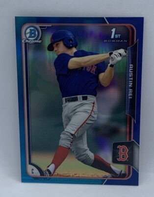 2015 1st Bowman Draft Chrome Austin Rei Red Sox #172 Blue Refractor 94/150