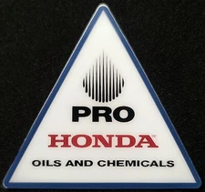 HONDA RACING STICKER "PRO OILS & CHEMICALS" 3 1/2" GLOSSY THICK WATERPROOF USE 