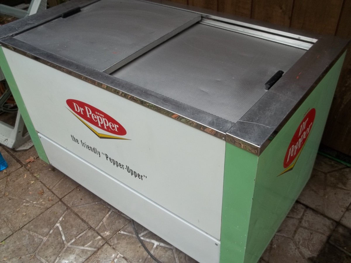 Vintage★未開封 friars club Vtg DR PEPPER SODA BOTTLE GENERAL STORE CHEST COOLER Victor 1960's