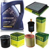 MANN-FILTER Inspektionspaket Mannol 5L Defender 10W-40 FüR CitroëN Berlingo