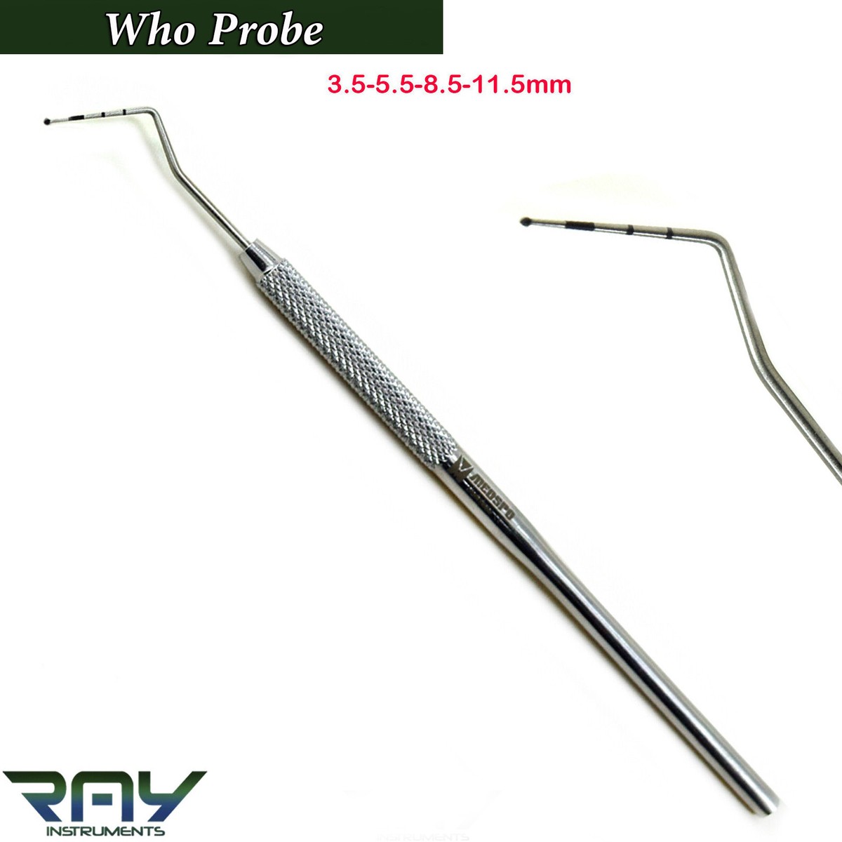 Periodontal Probe Dental Instruments Periodontal Probes - Color Coded ...