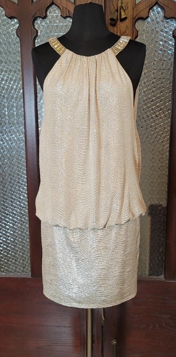 silk laundry gold dress Silk Laundry 90s Slip Dress main image 1