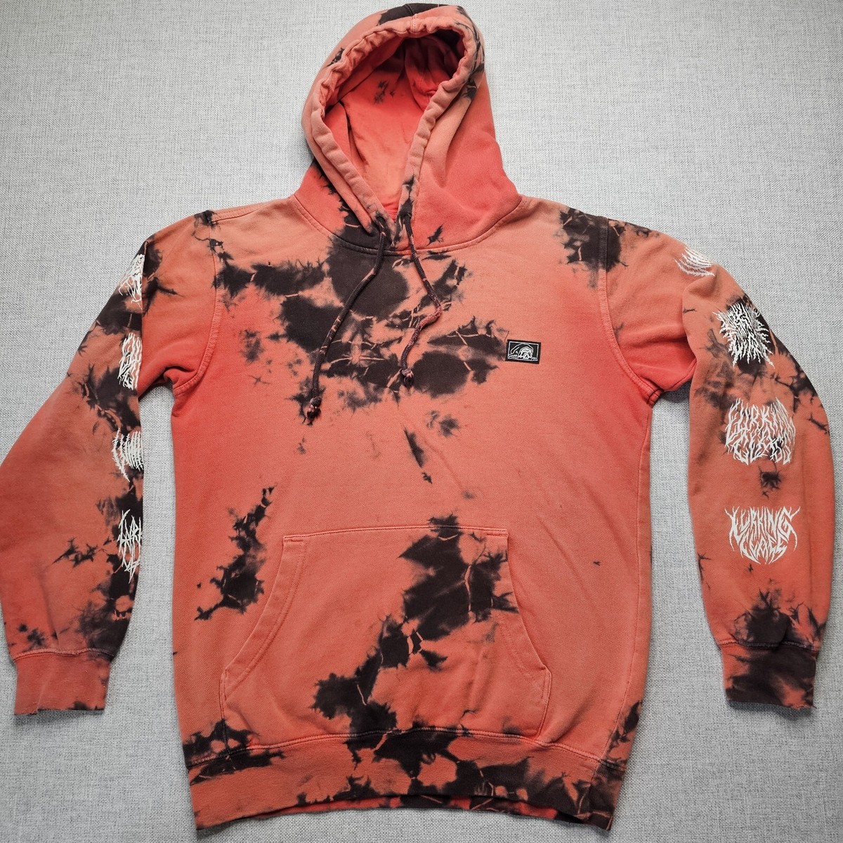 Lurking Class Sketchy Tank Hoodie Mens Small Red/Black Tie Dye