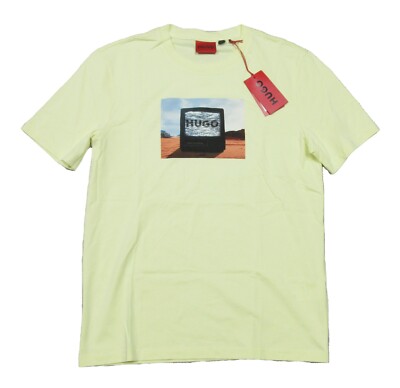 Hugo Boss Red Label Men's Yellow Dardem Graphic Short Sleeve T