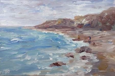 SEASCAPE ORIGINAL PAINTING canvas on board by Europe artist Yu.Pavlus