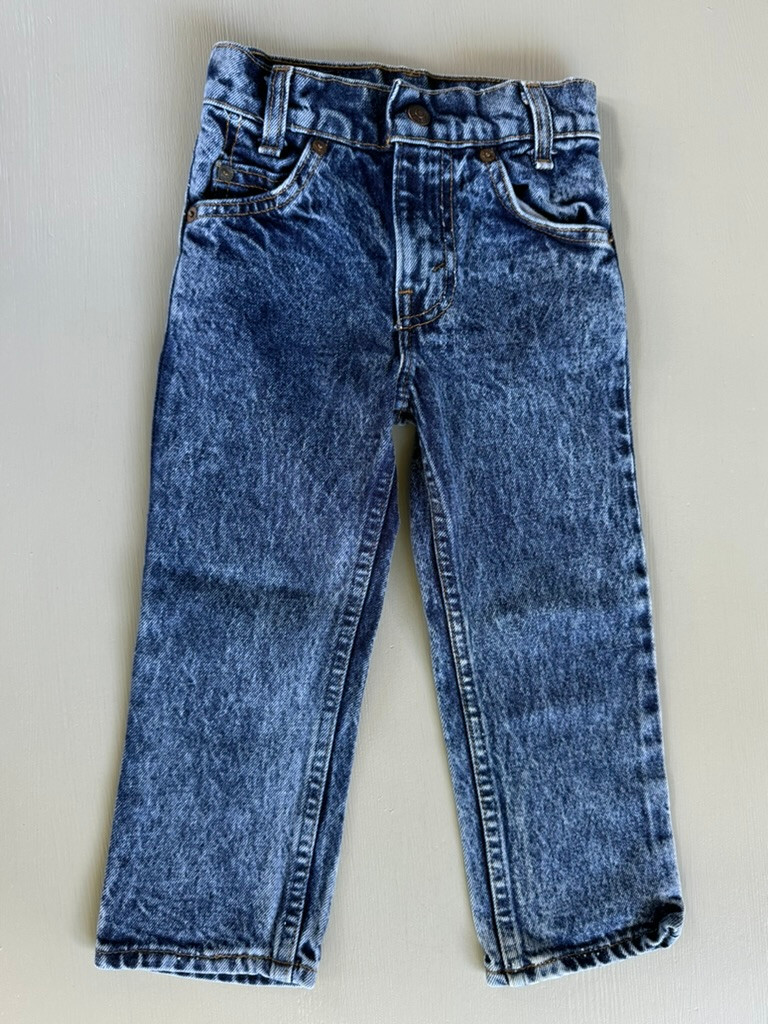 Vintage Little Levis Acid Washed Denim Jeans Youth Kids Size 4