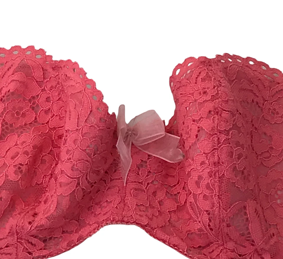 Women's Bra Wacoal b. tempt’d 2D Tangerine Lace Design Bows Adjustable Strap - Image 3 of 4
