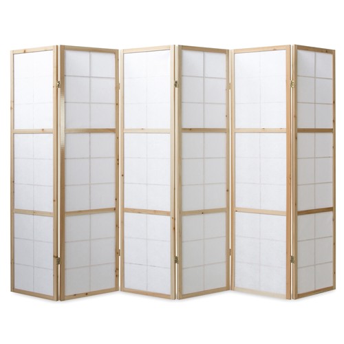 Paravent Raumteiler Trennwand Holz Sichtschutz Spansiche Wand 6 fach Homestyle4u - Bild 6 von 8