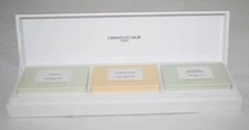 Christian Dior Set of 3 Perfumed Soaps Lucky, Ambre Nut, Amande Delicieuse RARE