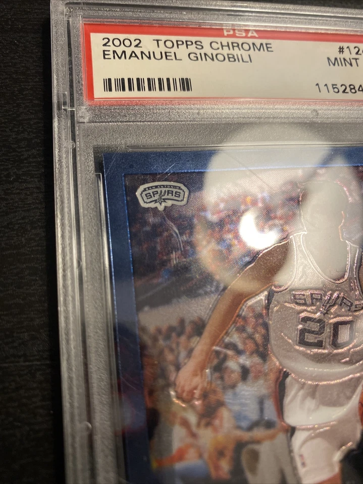 2002-03 Topps Chrome Emanuel Manu Ginobili ROOKIE RC #124 PSA 9 MINT Spurs 2003 - Image 3 of 4