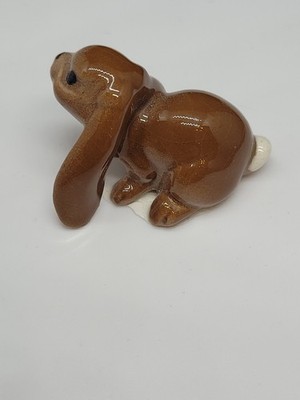 Vtg Hagen-Renaker Miniature Ceramic Brown Bunny Rabbit Cottontail