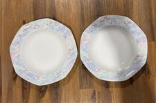 Studio Nova ‘Enchanted Meadow’ Large Rim Soup Bowls x 2 Made In Thailand