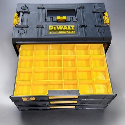 DeWalt ToughSystem 2.0 Drawer Bins Insert | Organizer Divider for 2 & 3 Drawer