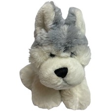 Ganz Lil Kinz Plush Gray  White Husky Puppy Dog Plush Stuffed Animal 5" Toy
