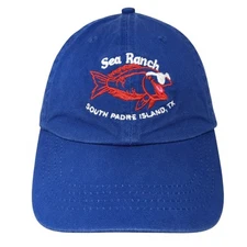 Sea Ranch South Padre Island Strapback Baseball Cap Blue One Size Port & Company