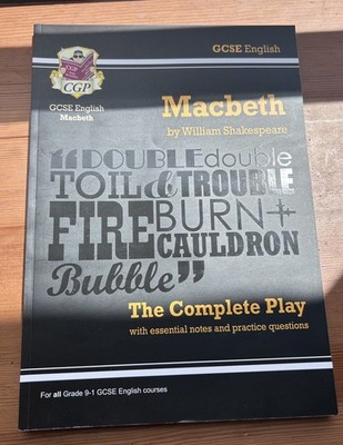 Grade 9-1 GCSE English Macbeth - The Complete Pl by CGP Books New Paperback Book