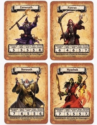   HeroQuest | Morcars Magier | 4 x Premium-Karten DEUTSCH +VENIM