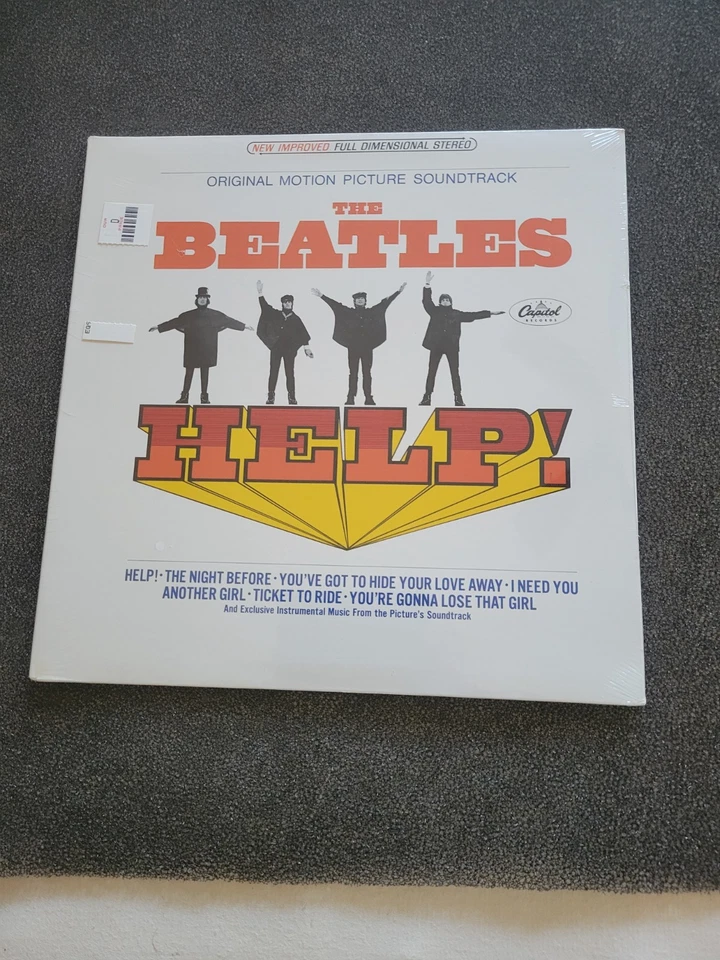 BEATLES HELP LP 1965 FACTORY SEALED GEM MINT N/O TIGHT SHRINK ORIGINAL - Image 3 of 4