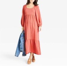 Universal Thread 100 Cotton Tiered Boho Maxi Dress NWT
