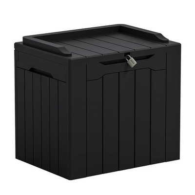 Greesum Outdoor Storage Box 31 Gallon Storage Box with Lid for Patio Furnitur...