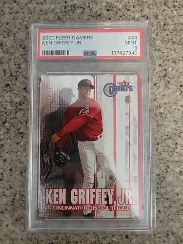2000 Fleer Gamers Ken Griffey Jr # 24 Reds PSA 9
