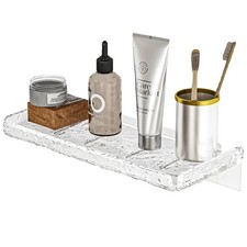 Shower Organizer, Wall Floating Shelf, Clear Wall Mounted Organizer for Bathr...