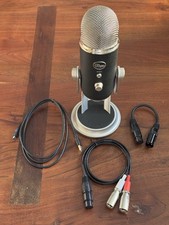 MICROFONO BLUE YETI PRO USB E XLR, NERO E ARGENTO, CON CAVO E ADATTATORI