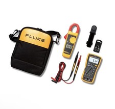 Fluke 117 323 Multimeter Electrician Set Kit with Probes Storage Case and Extras