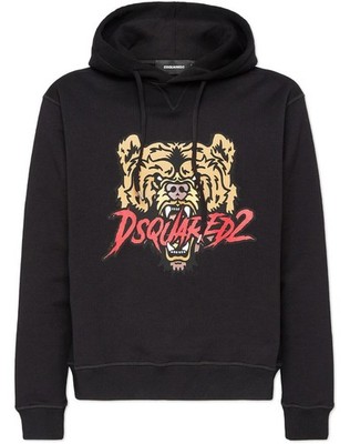DSQUARED2 ANGRY BEAR COOL FIT LOGO HOODIE HERREN SWEATSHIRT S74GU0814S25516900