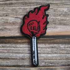 Skull Match Skater Punk Rockabilly Biker 90'S Style Iron On Patch