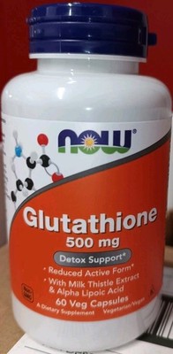Now Foods Glutathion 500 mg 60 pflanzliche Kapseln Antioxidans Entgiftung Leberunterstützung USA