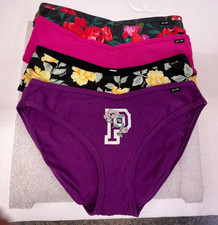 Victoria  s Secret Pink Set of 4 Bikini Panties size M 
