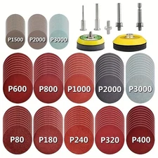 160pcs Sanding Discs Set 2/3" 80-3000 Grit Sandpapers Backup Pads for Drill