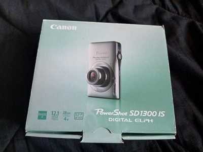 Canon PowerShot Digital ELPH SD1300 IS 12.1 MP - Silver Tested Working
