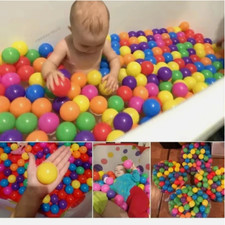 100PCS Ocean Pit Balls Baby Kids Colourful Plastic Balls Swim Bath Play Pool Toy
