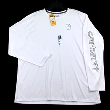 Carhartt Force Sun Defender T-Shirt Sz 2XL White Lightweight Long Sleeve TK6164