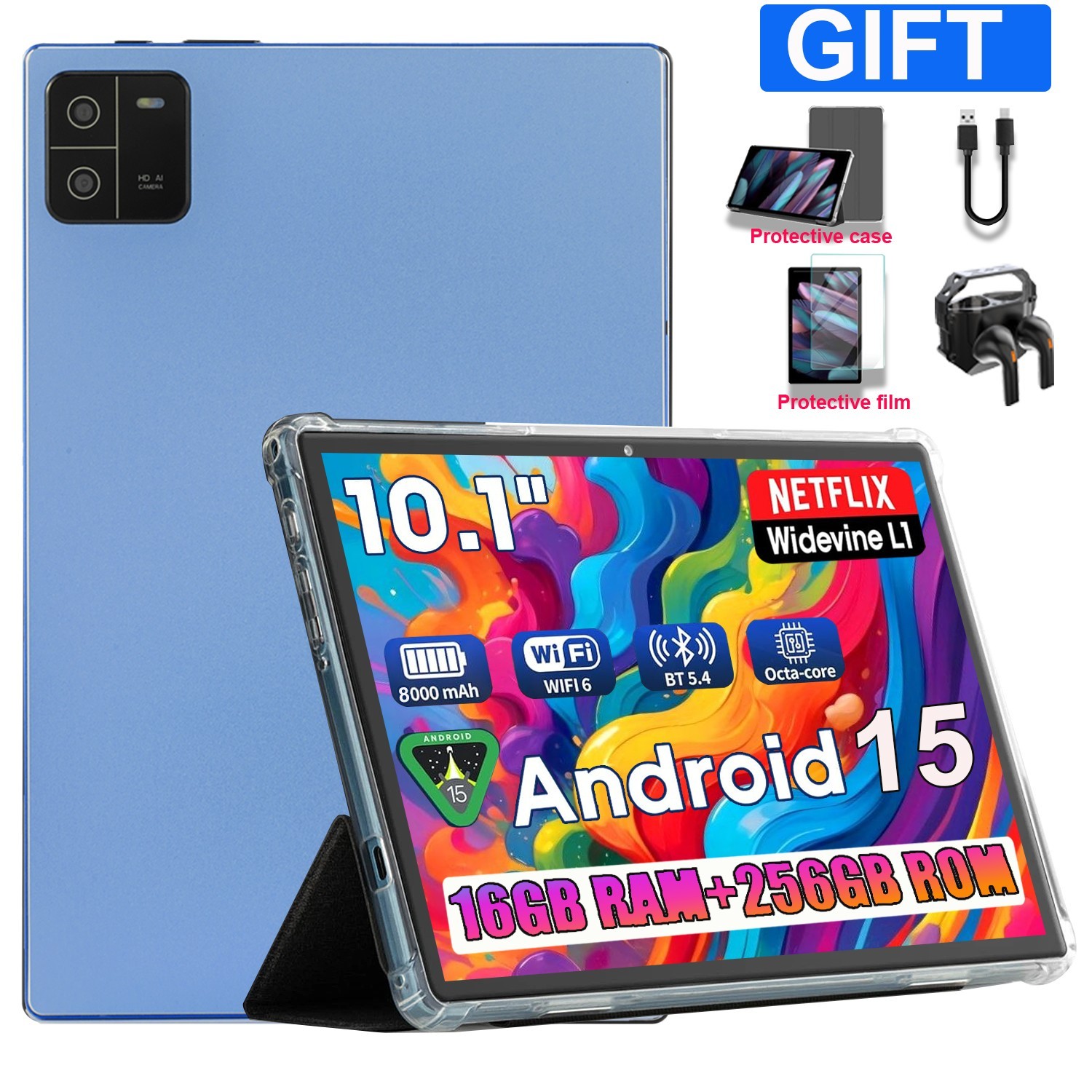 2026 Gaming Tablet 16GB RAM 256GB ROM Octa-core 8000mAh 1920&ast;1200 PAD PC Google