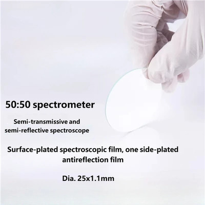 Dia.25mm 50/50 80/20 70/30 Beam Splitter 45° Optical Semi-transparent Mirror