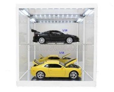 TRIPLE9 1/18 MODELLISMO VETRINA ESPOSITORE CON SPECCHIO LUCI LED MODELLINO