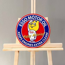 Esso Motor Oil Happy Motoring Oil Drop Mascot Metal Sign – 30 cm (11.8”)