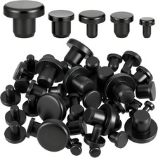 50 PCS Silicone Rubber Hole Plugs 1/8" 3/16" 1/4" 5/16" 3/8" Holes Rubber Bumper