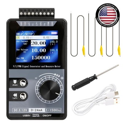 Signal Generator 4-20mA 0-12V DC Voltage Current PWM 1-150kHz Calibration Panel