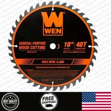 10" 40-Tooth Carbide-Tipped Professional Woodworking Saw Blade Miter Table Saws