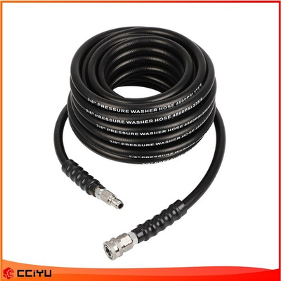 #ad 50FT 3 8quot; Hot Cold Water Pressure Washer Hose Rubber Power Washer Hose 4800PSI $73.49